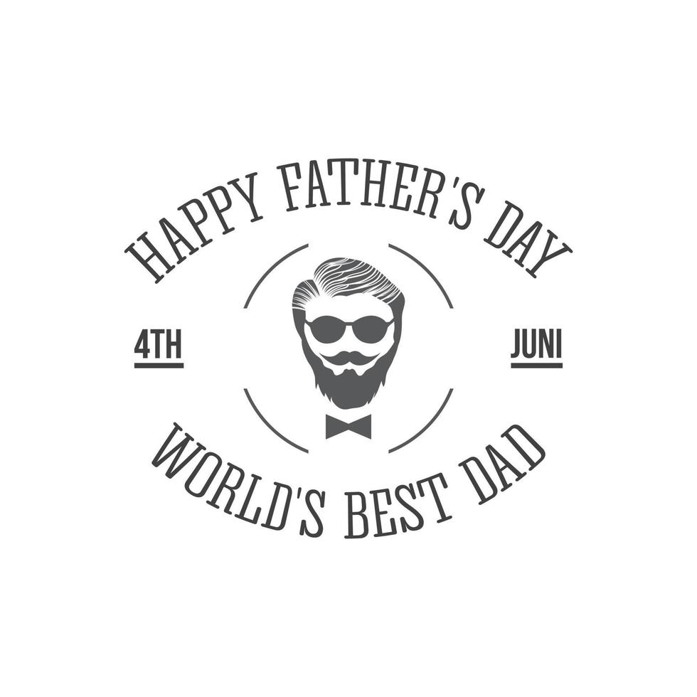 Happy Father's Day type on a white background vector