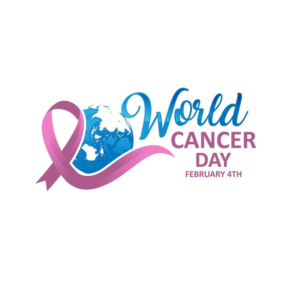 Illustration Of 4 February World Cancer Day Poster Or Banner Background. vector