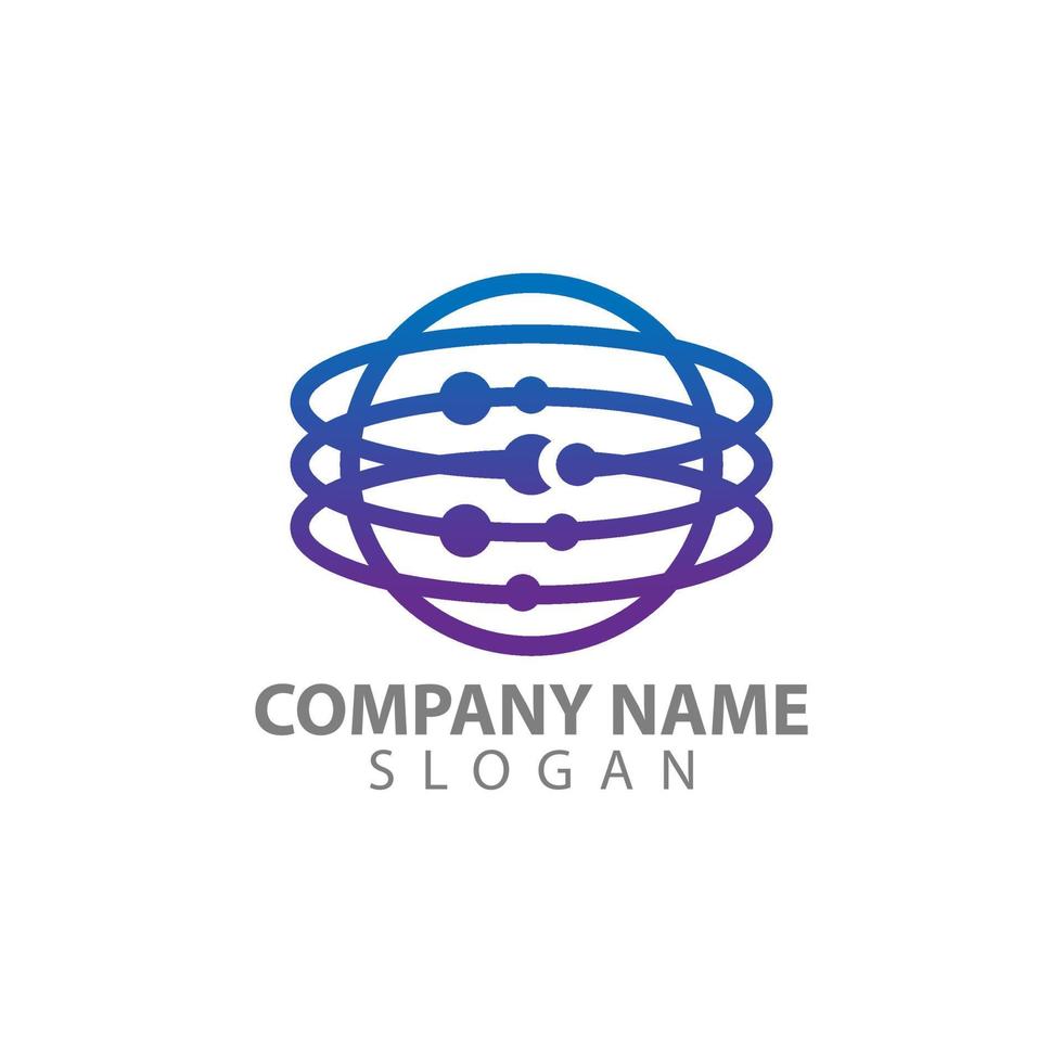 Vector Planet and orbit logo abstract vector design. Planet orbit concept and idea logo vector