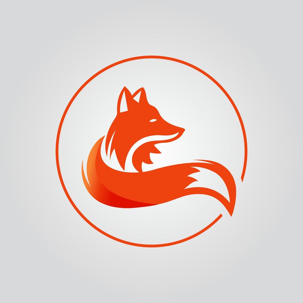 Vector image of a fox design on Vector fox for your design. Animal Logo