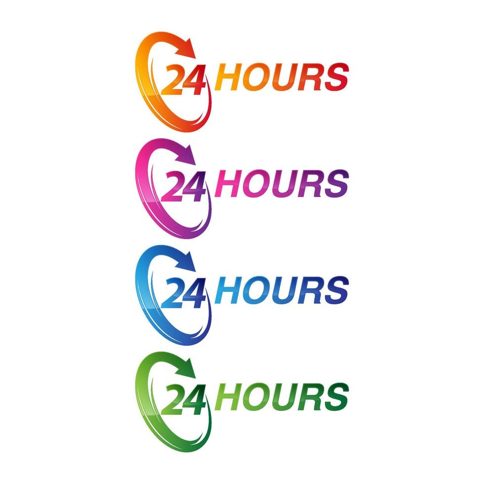 twenty four hours icon, 24 hours vector icon