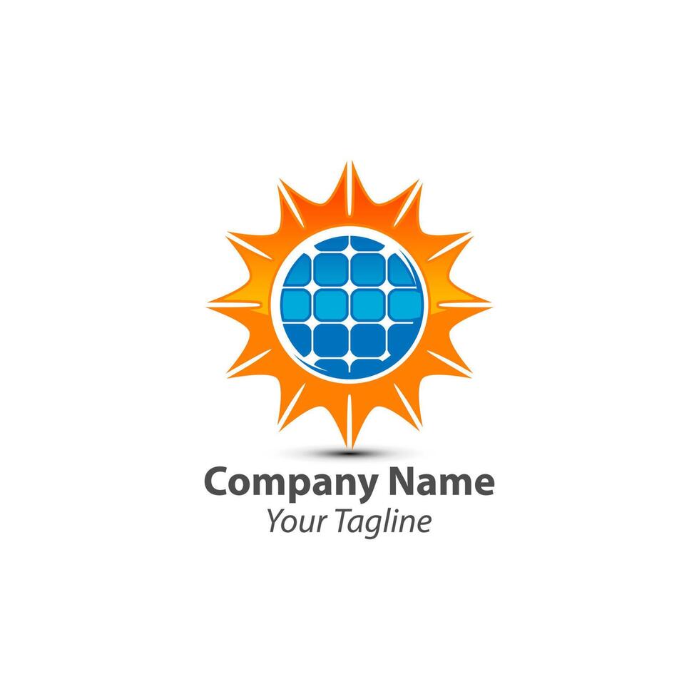 Sun solar energy logo design template. solar tech logo designs 19796939