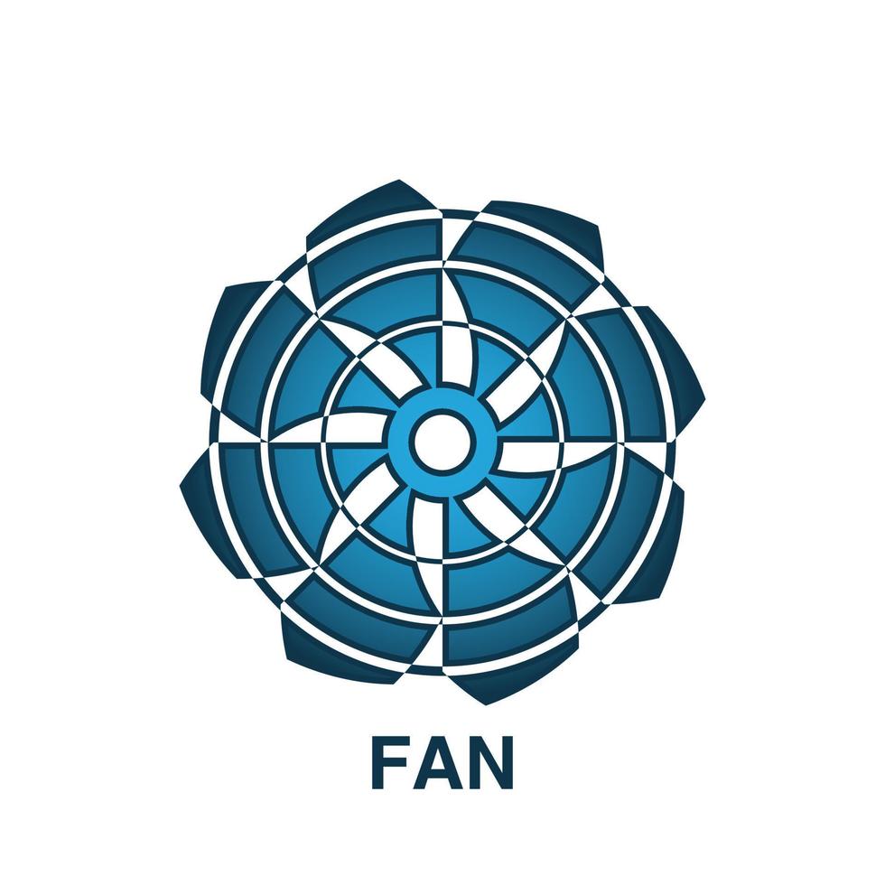 fan icon isolated on white background from computer collection vector