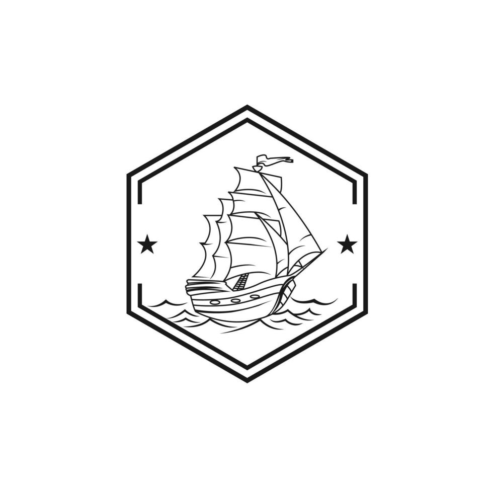 sailing boat icon isolated on white background from amusement collection vector