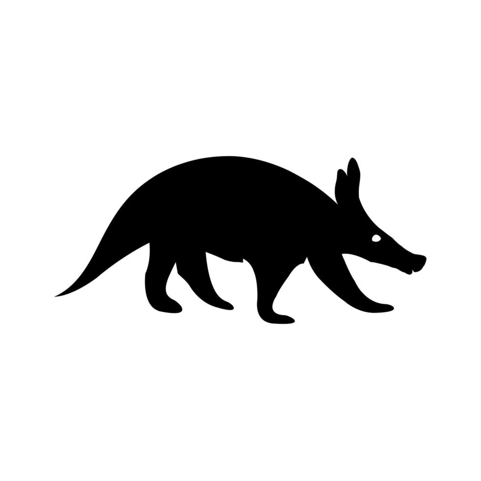 Detailed and isolated illustration of the mammal aardvark vector,Eps10 vector