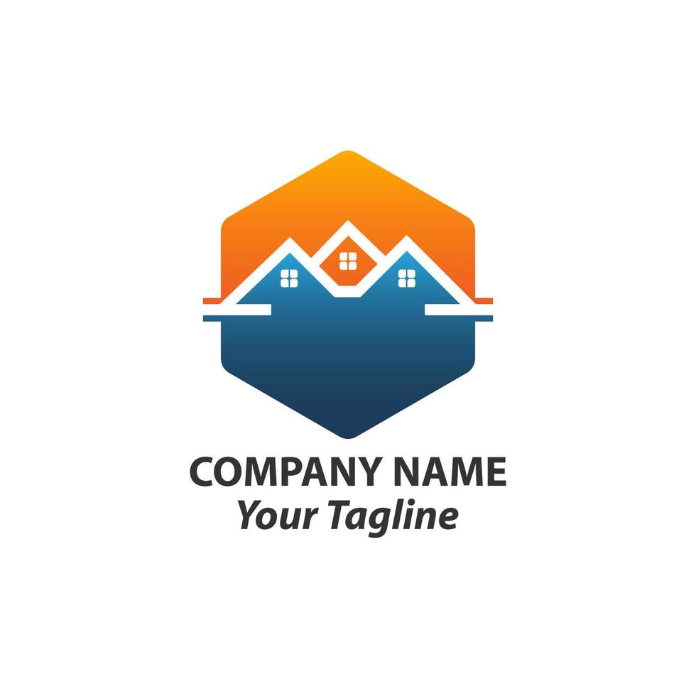 real estate building home logo and symbol vector