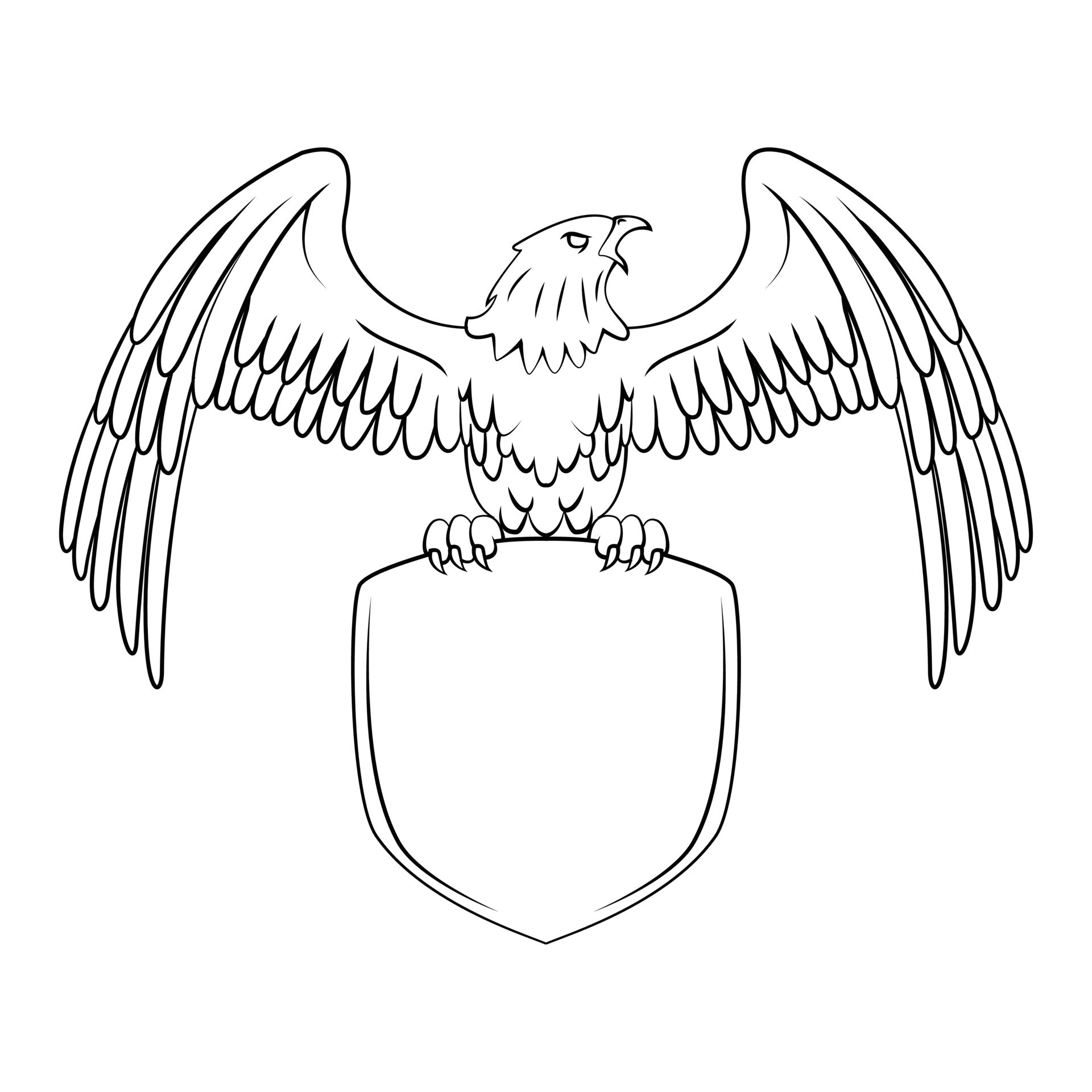 Eagle Shield illustration on white background 19797105 Vector Art at