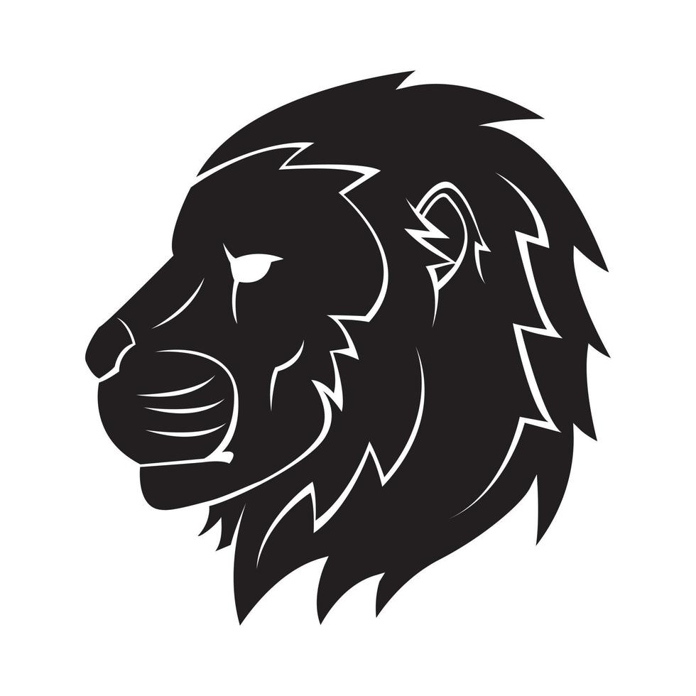 Lion Head tattoo illustration vector