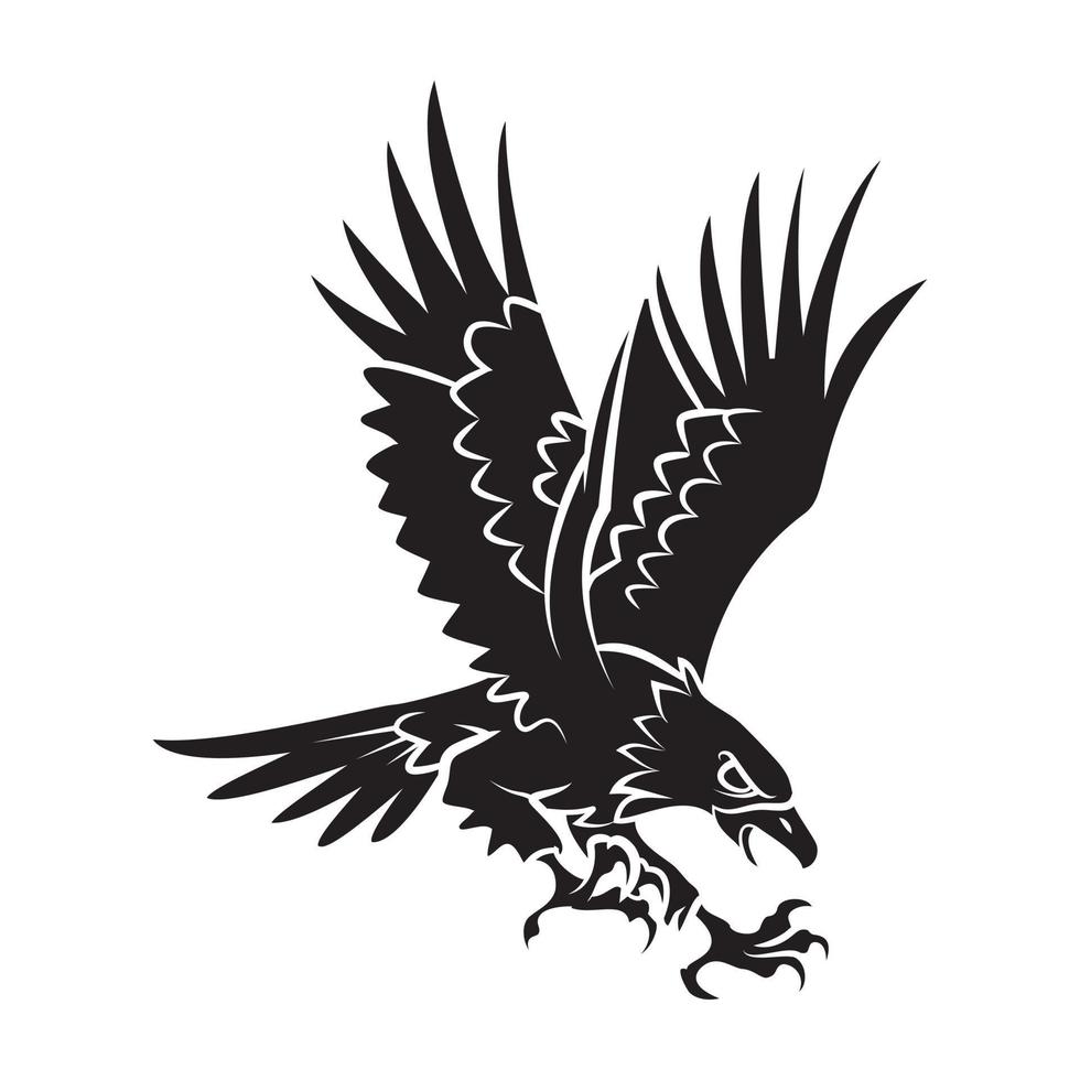 Eagle Symbol tattoo illustration vector