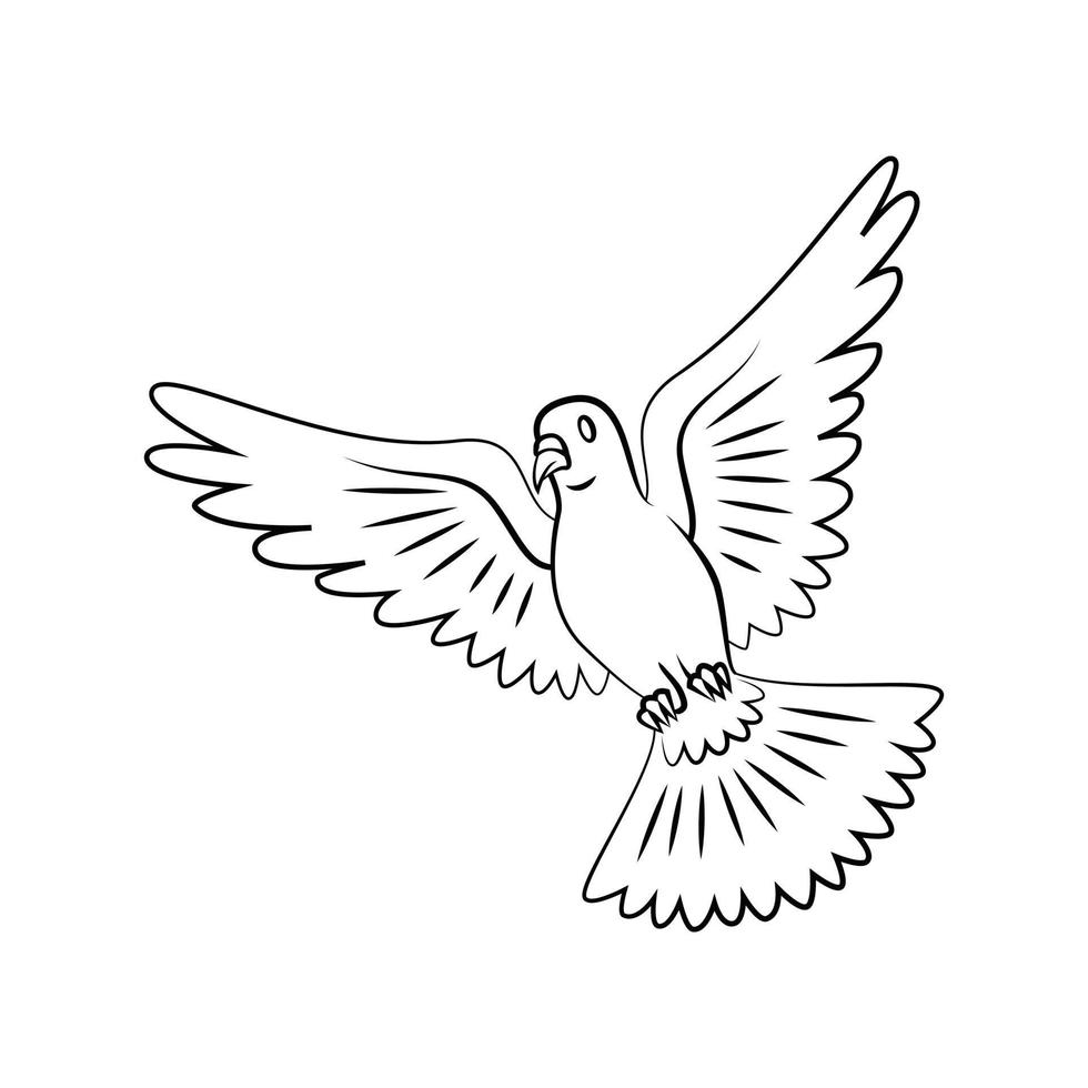 Peace Dove Symbol illustration on white background vector