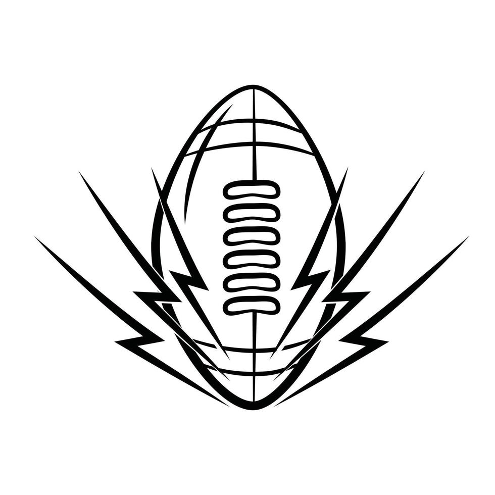 American Football Symbol on white background vector