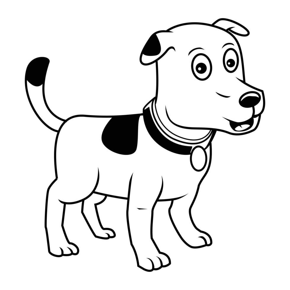 pequeño perro ilustración en blanco antecedentes vector
