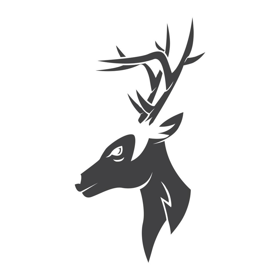 Deer Head tattoo illustration vector