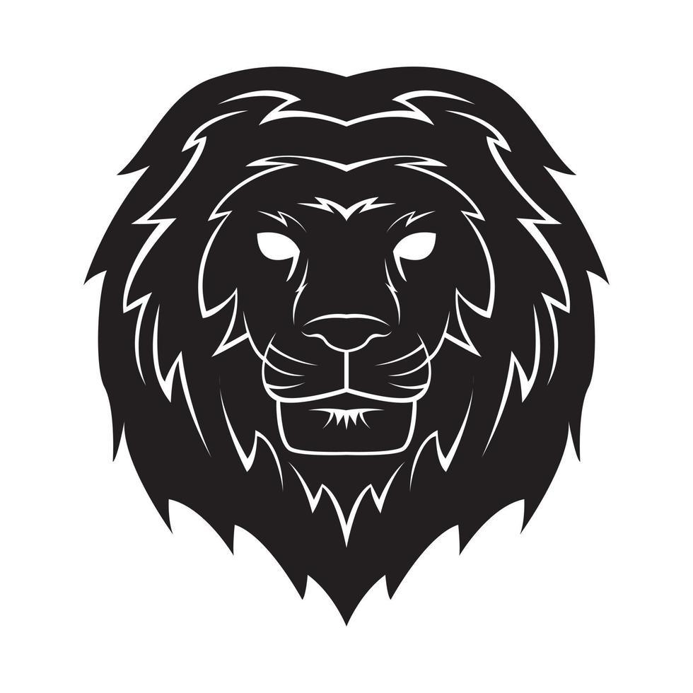 Lion Head tattoo illustration vector