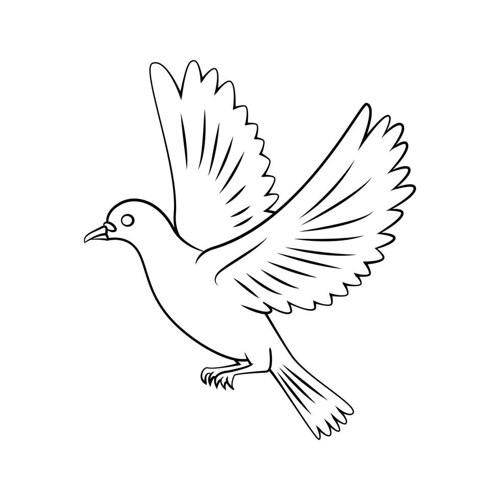 paz paloma símbolo ilustración en blanco antecedentes vector