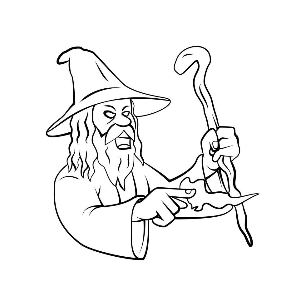 Wizard vector illustration on white background