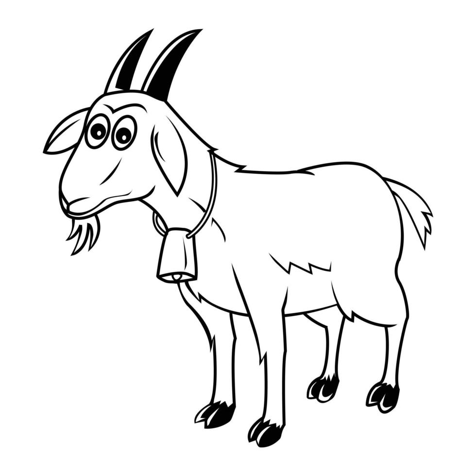 Goat Illustration on white background vector