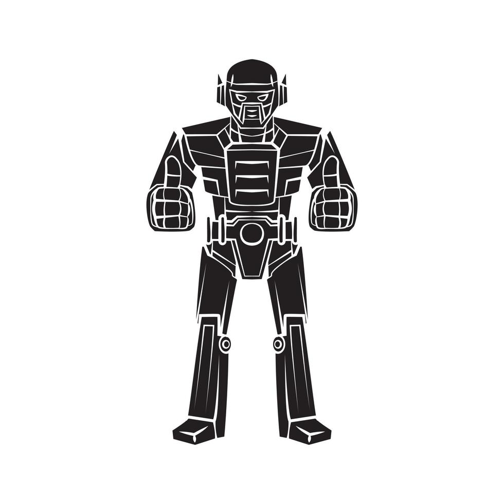 Robot Thumbs Up tattoo illustration vector