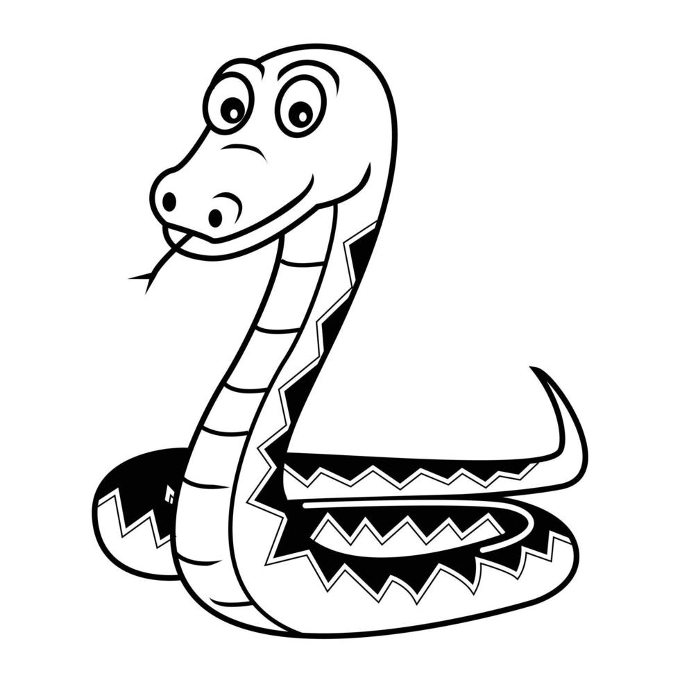 serpiente ilustración en blanco antecedentes vector