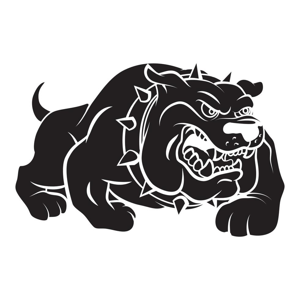 Bulldog tattoo vector illustration