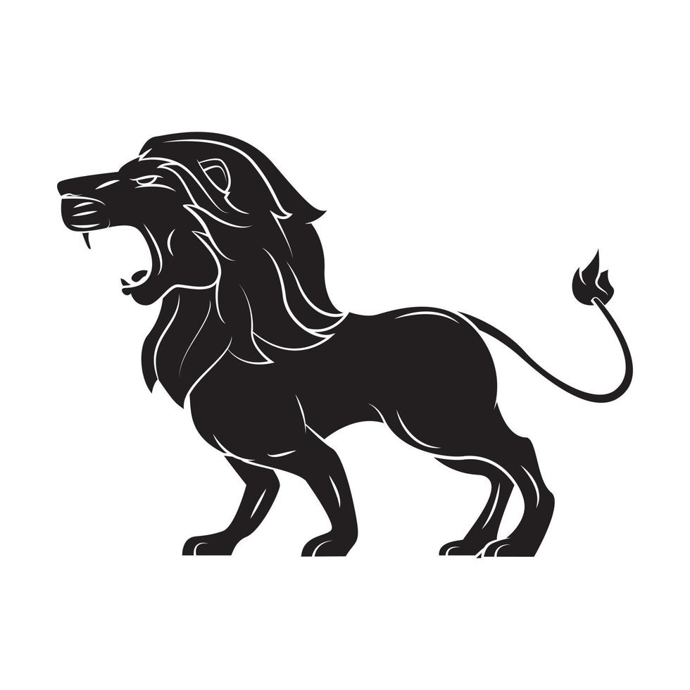 Lion tattoo vector illustration