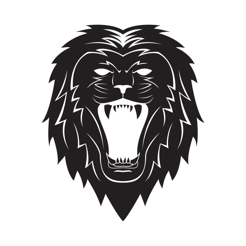 Lion Head Tattoo Illustration vector