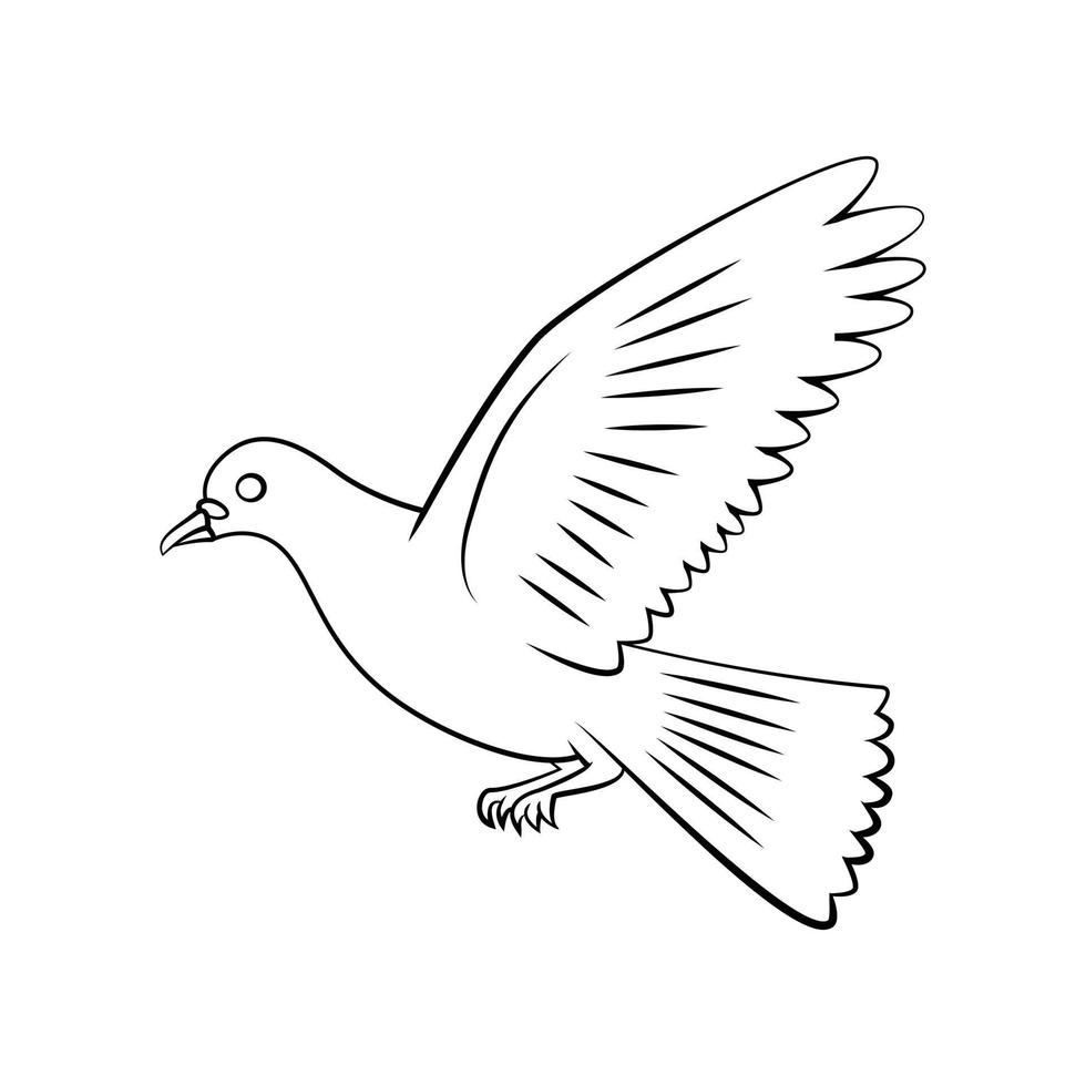 Peace Dove Symbol illustration on white background vector