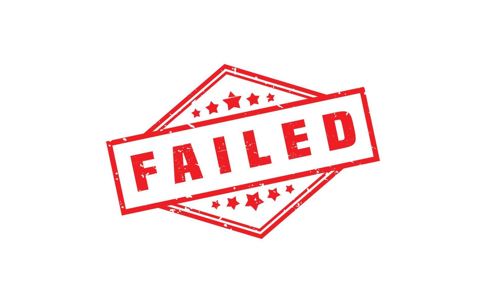 FAILED rubber stamp with grunge style on white background vector