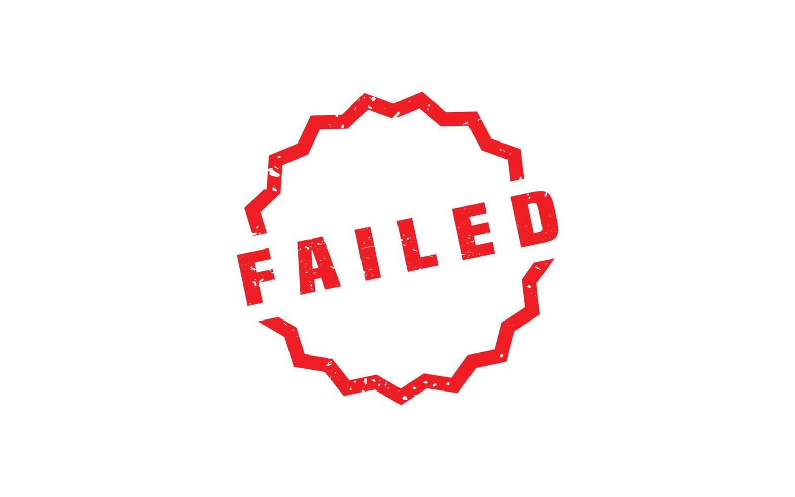 FAILED rubber stamp with grunge style on white background vector