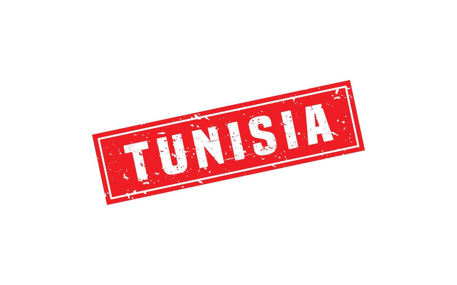 TUNISIA stamp rubber with grunge style on white background vector