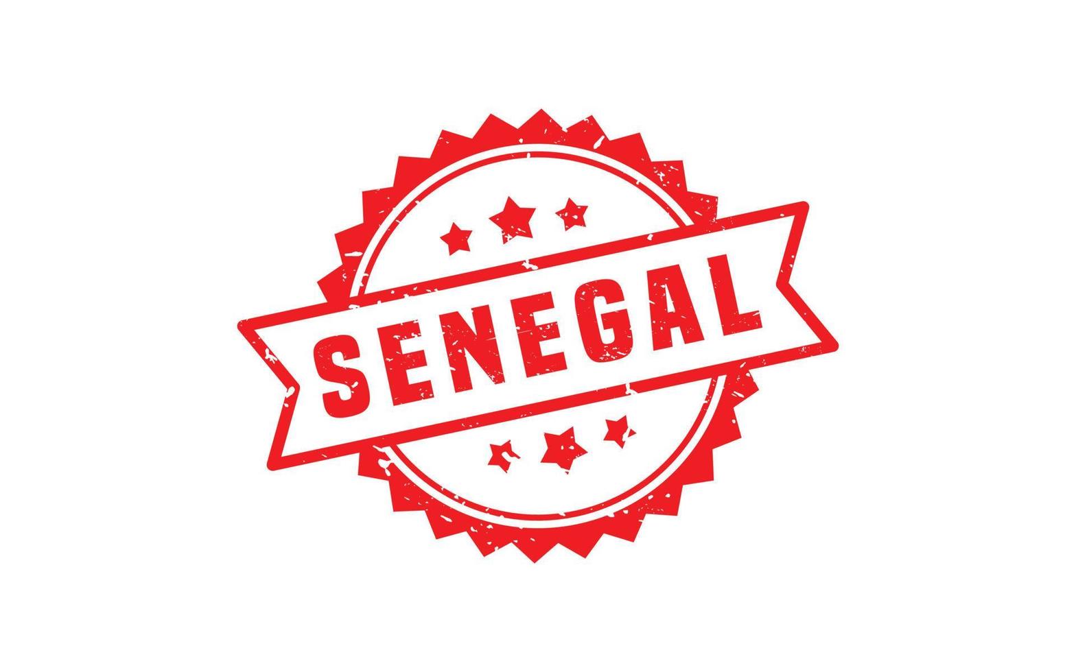 SENEGAL stamp rubber with grunge style on white background vector