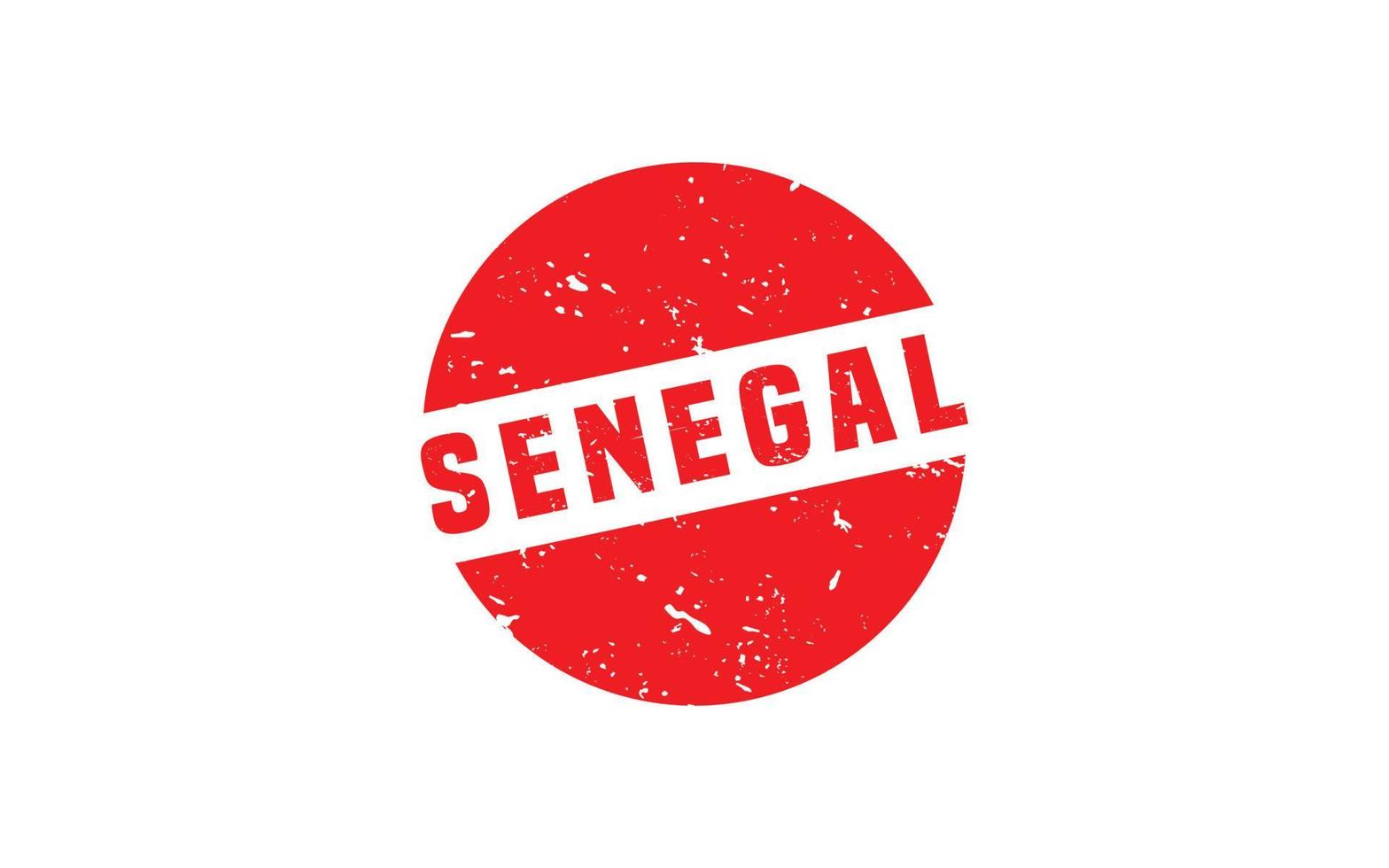 Senegal sello caucho con grunge estilo en blanco antecedentes vector