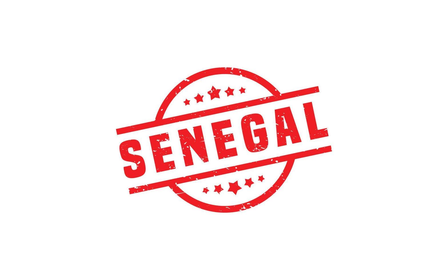 Senegal sello caucho con grunge estilo en blanco antecedentes vector