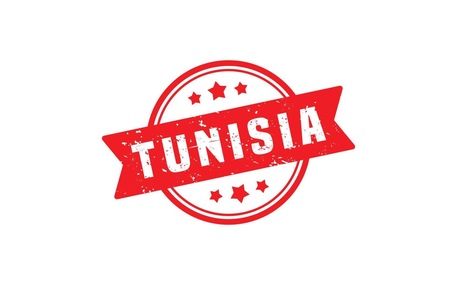 TUNISIA stamp rubber with grunge style on white background vector