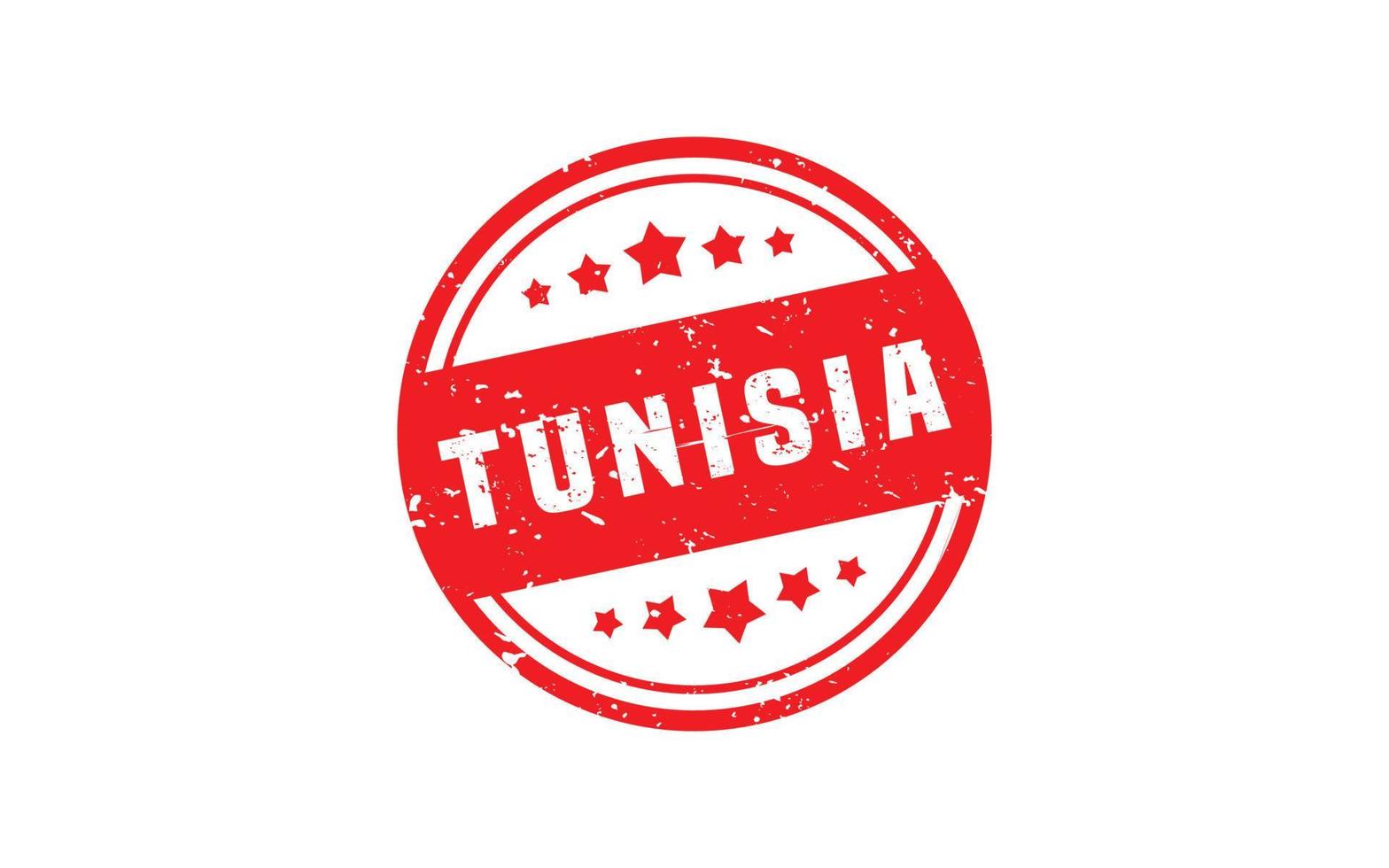 TUNISIA stamp rubber with grunge style on white background vector