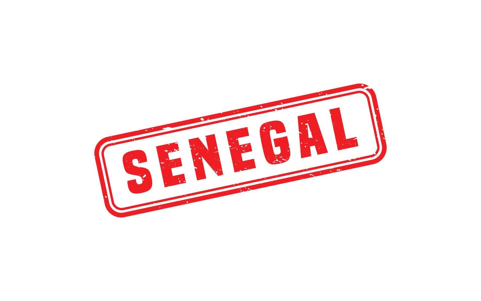 Senegal sello caucho con grunge estilo en blanco antecedentes vector