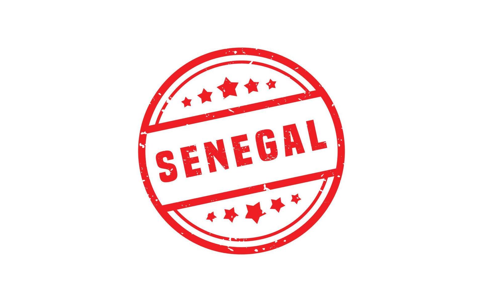 Senegal sello caucho con grunge estilo en blanco antecedentes vector