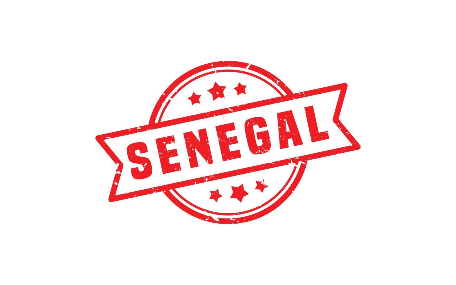 SENEGAL stamp rubber with grunge style on white background vector