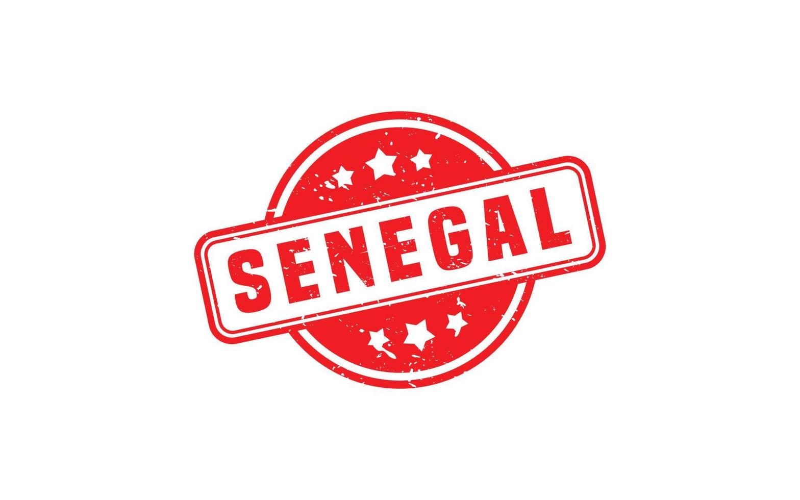 SENEGAL stamp rubber with grunge style on white background vector