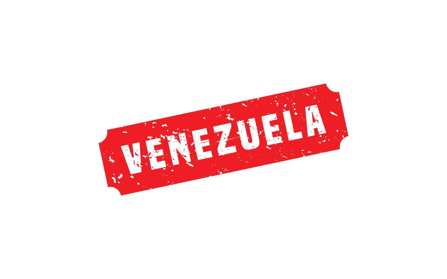 VENEZUELA stamp rubber with grunge style on white background vector