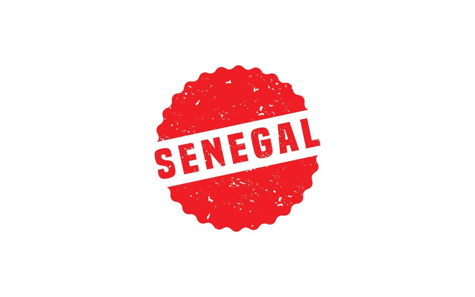 Senegal sello caucho con grunge estilo en blanco antecedentes vector