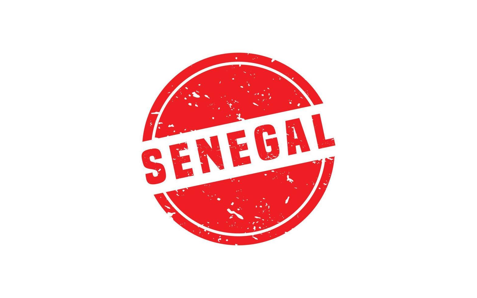 Senegal sello caucho con grunge estilo en blanco antecedentes vector