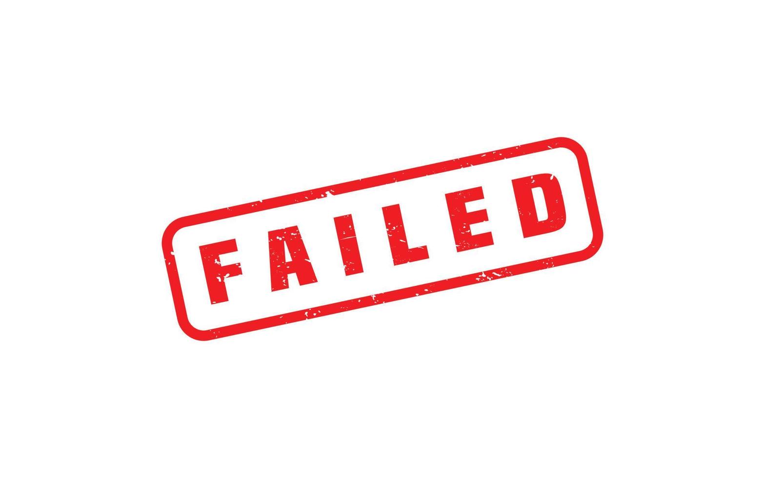 FAILED rubber stamp with grunge style on white background vector