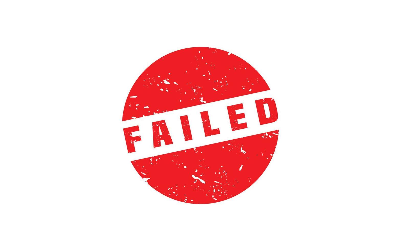 FAILED rubber stamp with grunge style on white background vector