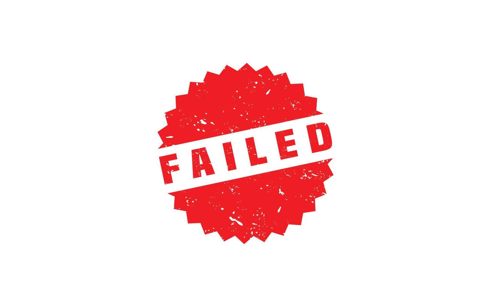 FAILED rubber stamp with grunge style on white background vector