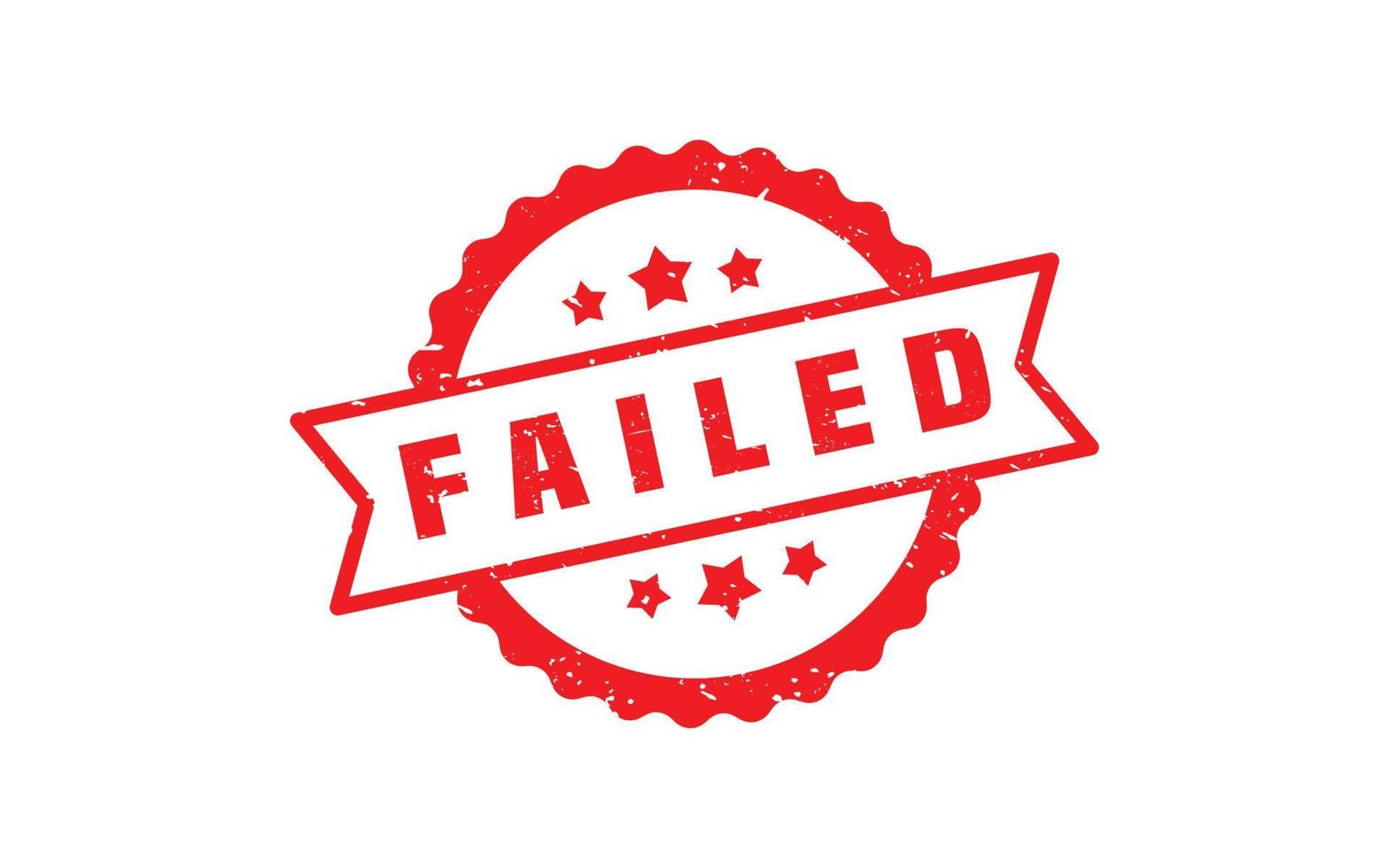 FAILED rubber stamp with grunge style on white background vector