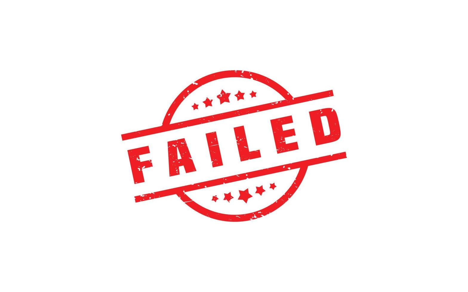 FAILED rubber stamp with grunge style on white background vector