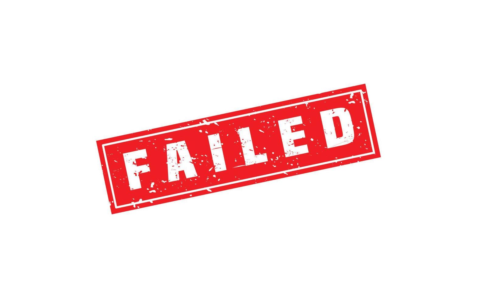 FAILED rubber stamp with grunge style on white background vector