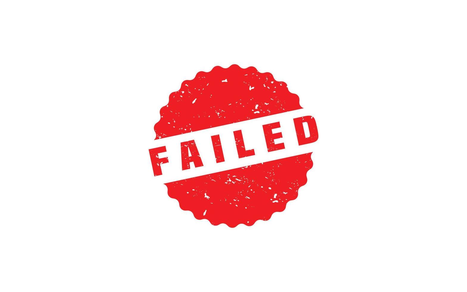 FAILED rubber stamp with grunge style on white background vector