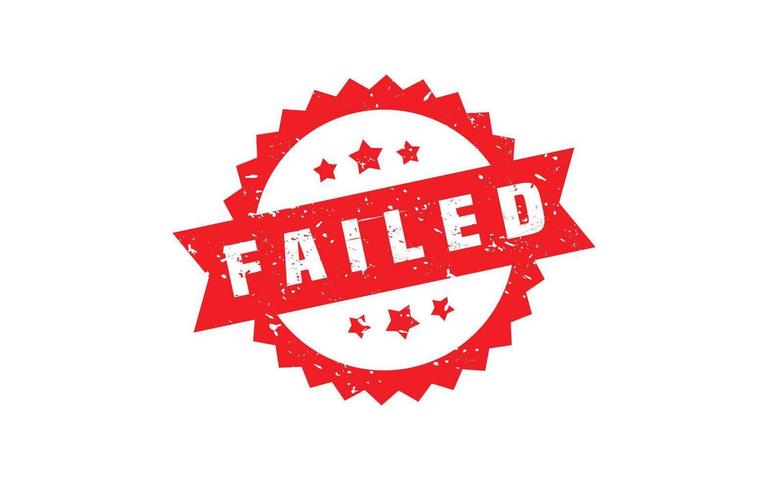 FAILED rubber stamp with grunge style on white background vector